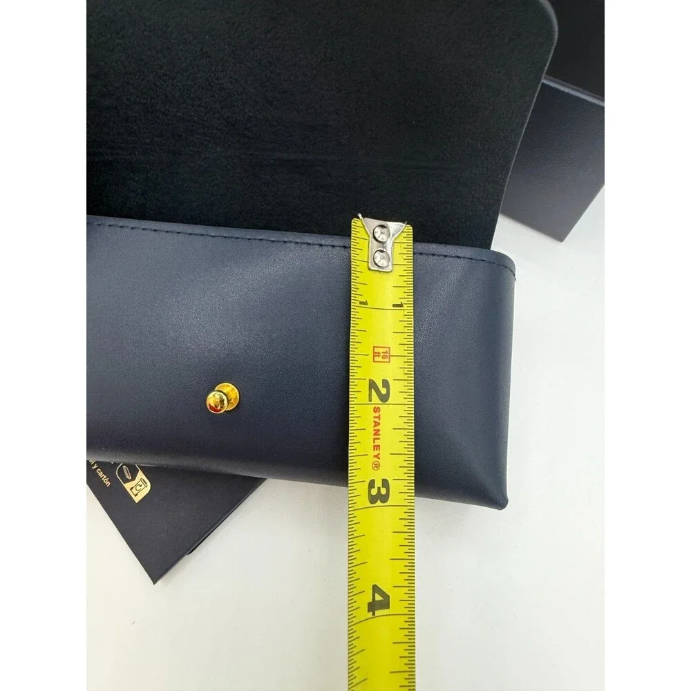 Polo Ralph Lauren Eyeglass Sunglasses Case Box Authentic Navy Blue Leather